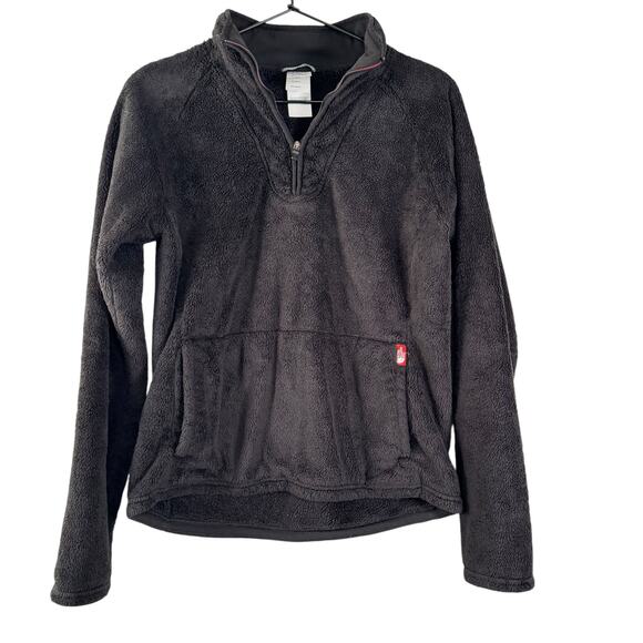 The North Face Black Mossbud 1​/4 Zip Pullover Jacket Fleece Soft Cozy Size M - Picture 1 of 5